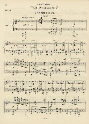 Schulhoff: Le Tournoi, grande étude, Op.12. Late edition (London, 1878) of a concert study dedicated to Alkan which probably received its first performance in the present concert.