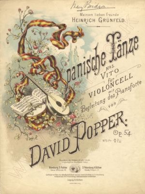 Spanische Tänze, No.5, Op.54. Hamburg & St. Petersburg, 1887.